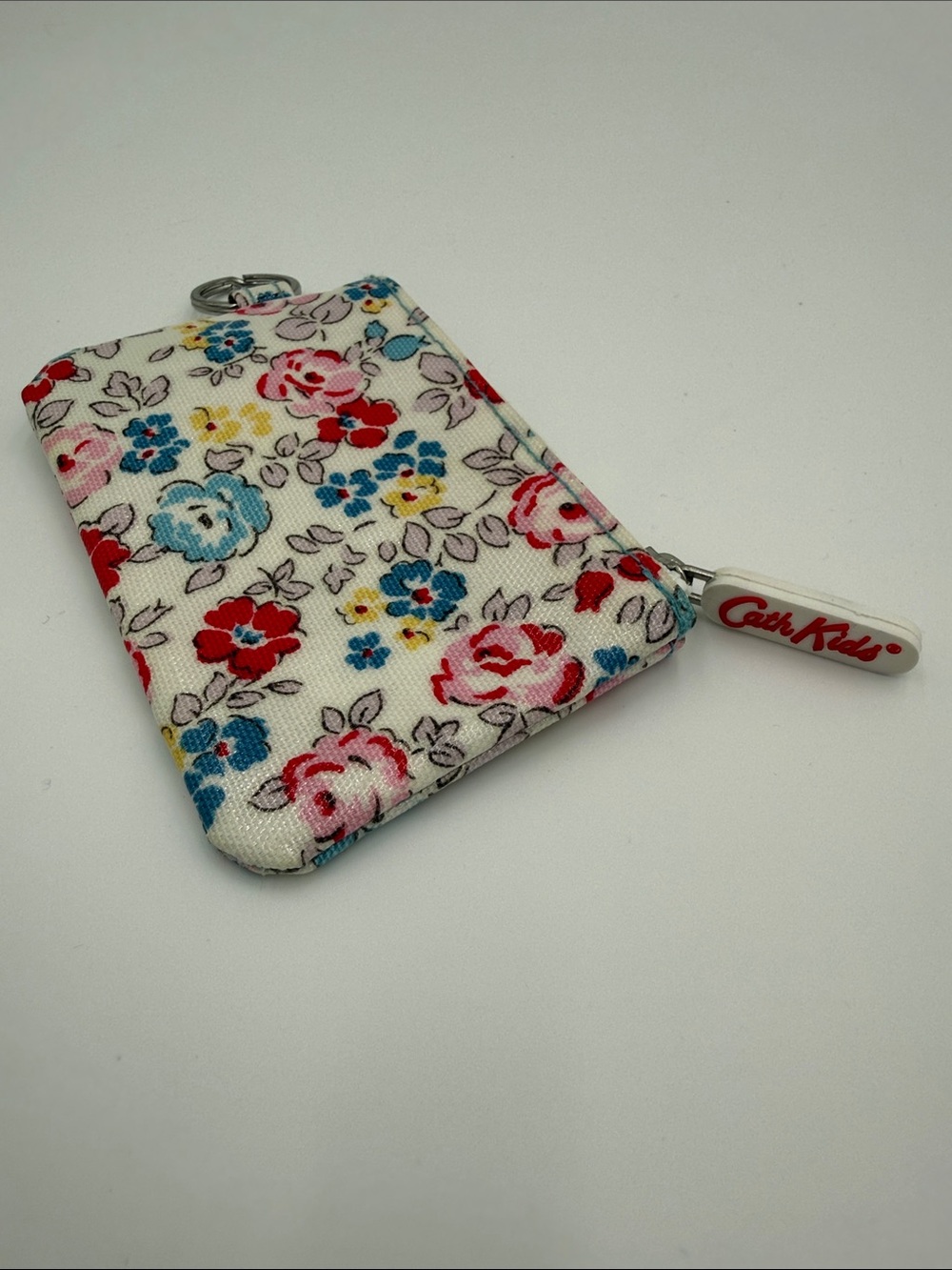 Cath Kidston Multicolor Floral Coin Pouch with Key Ring NWOT